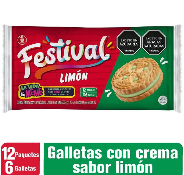 Galleta Festival Limon 12 Paquetes X6 Galletas