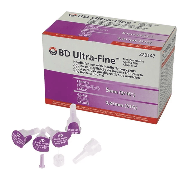 Aguja Para Pen B-D 31 G X 5 Mm X 100 Unidades
