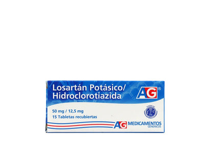 Losartan + Hidroclorotiazida (12.5+50)Mg Tabletas Recubiertas Caja X 15 Ag