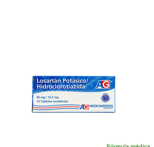 Losartan + Hidroclorotiazida (12.5+50)Mg Tabletas Recubiertas Caja X 15 Ag