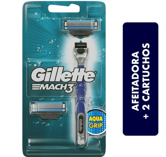 Maquina Afeitar Gillette Mach 3 Aqua Grip
