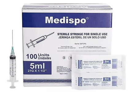 Jeringa 5 Ml 21Gx1 1/2 100 Unidades Amalgadent