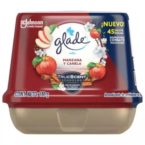 Ambientador Glade Cubo Gel Manzana Canela 180 G