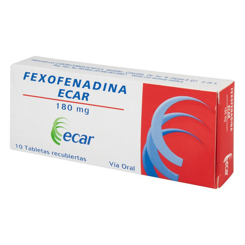 Fexofenadina 180 Mg 10 Tbs Ecar