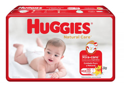 Pañales Huggies Natural Care Unisex Etapa 2 50Und