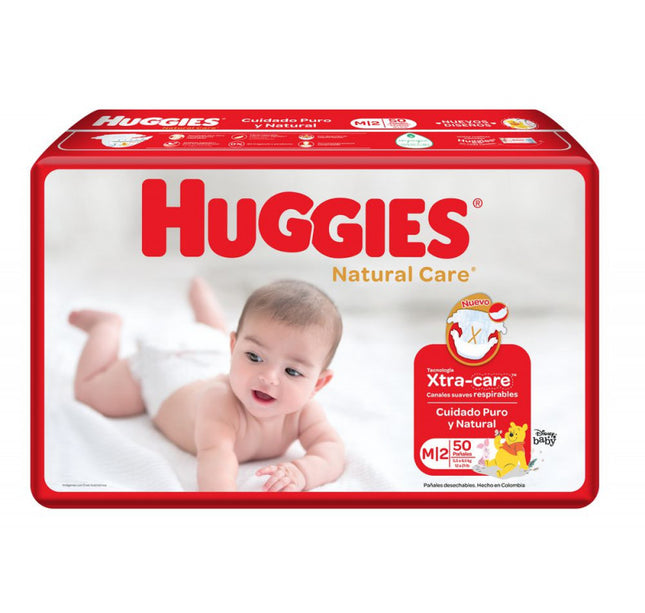 Pañales Huggies Natural Care Unisex Etapa 2 50Und