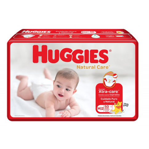 Pañales Huggies Natural Care Unisex Etapa 2 50Und