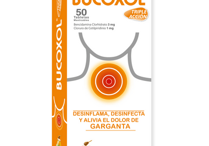Bucoxol Triple Accion Miel Limon 50 Tbs
