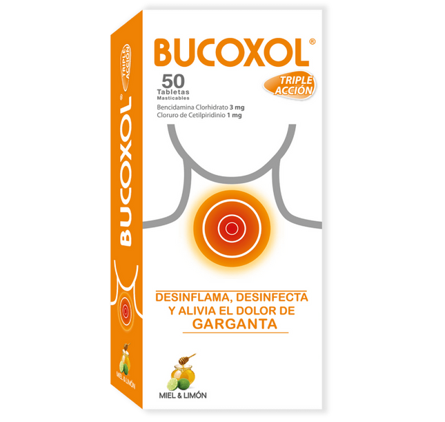 Bucoxol Triple Accion Miel Limon 50 Tbs