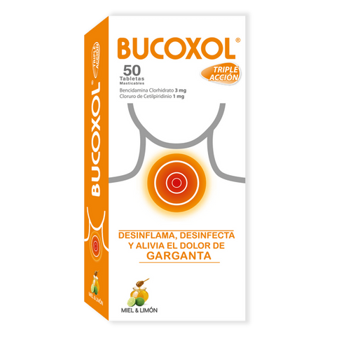 Bucoxol Triple Accion Miel Limon 50 Tbs