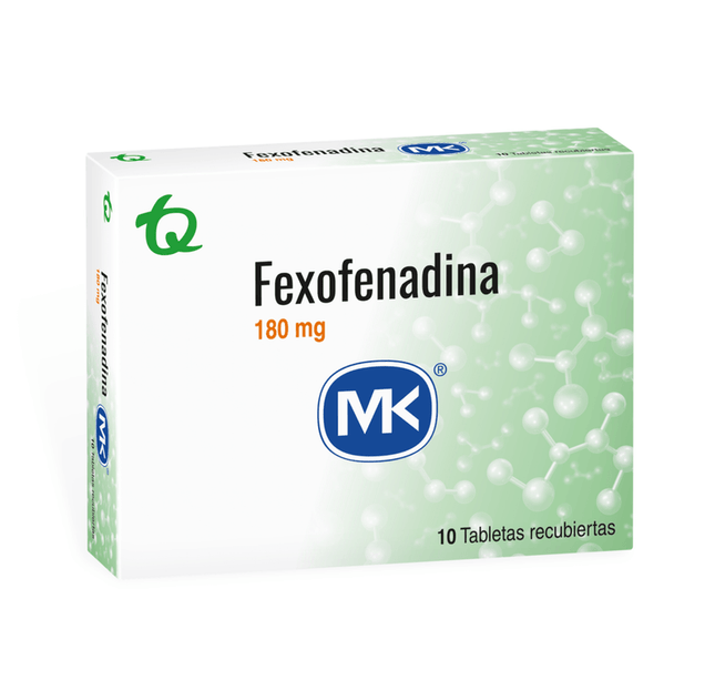 Fexofenadina 180 Mg 10 Tabletas Mk