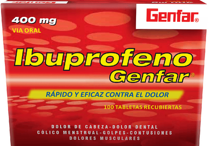 Ibuprofeno 400 Mg 100 Tabletas Gf