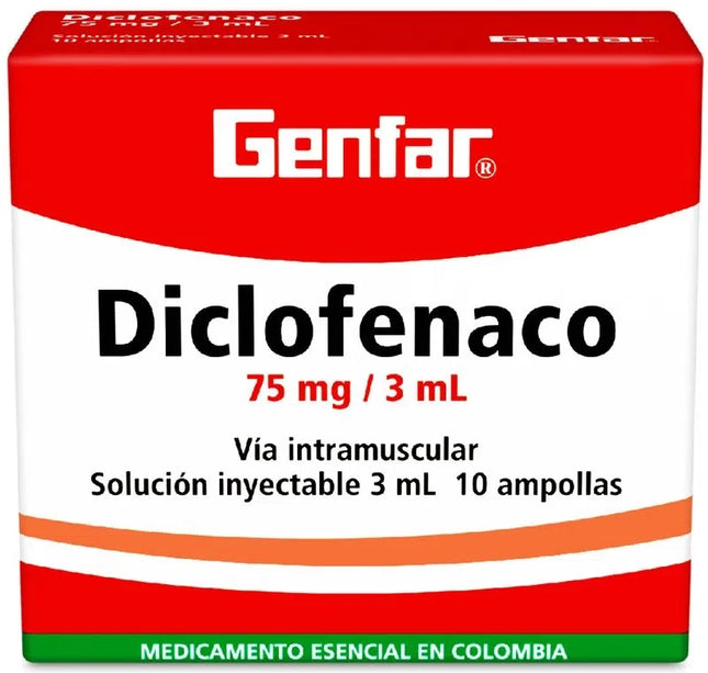 Diclofenaco 75 Mg 10 Ampollas Gf