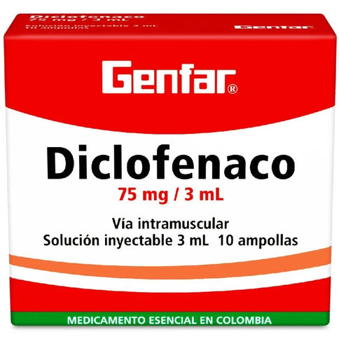 Diclofenaco 75 Mg 10 Ampollas Gf