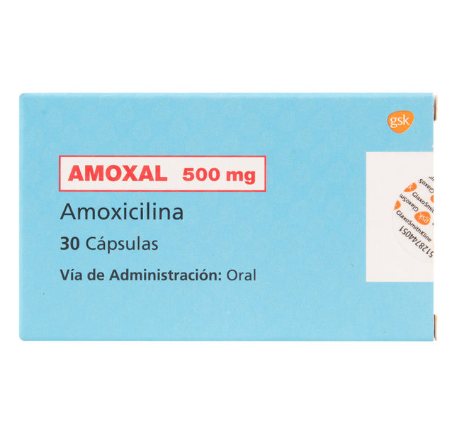 Amoxal 500 Mg 30 Capsulas