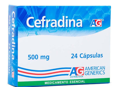 Cefradina 500 Mg 24 Capsulas Ag