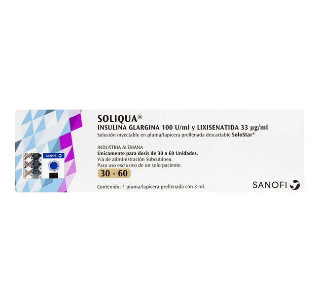 Soliqua 30-60 Lapicero 3Ml