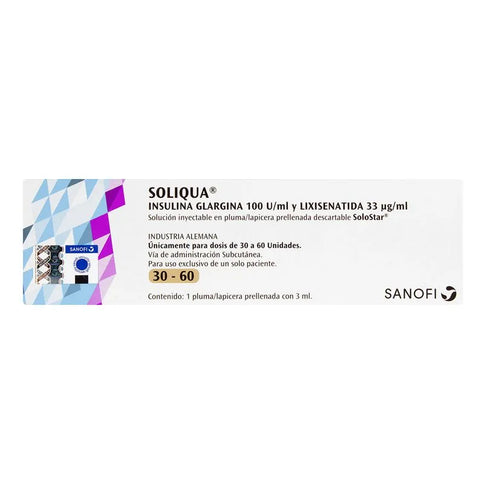 Soliqua 30-60 Lapicero 3Ml