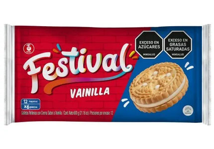Galletas Festival Vainilla 12 Paquetes 6 Und