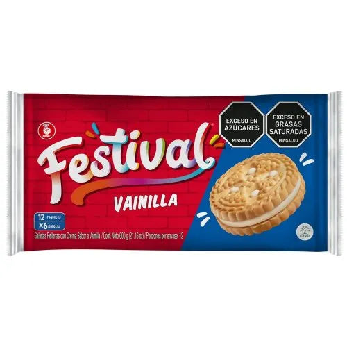 Galletas Festival Vainilla 12 Paquetes 6 Und