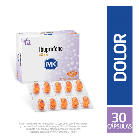 IBUPROFENO 800 MG 30 CAPSULAS BLANDAS MK