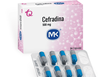 Cefradina 500 Mg 24 Capsulas Mk