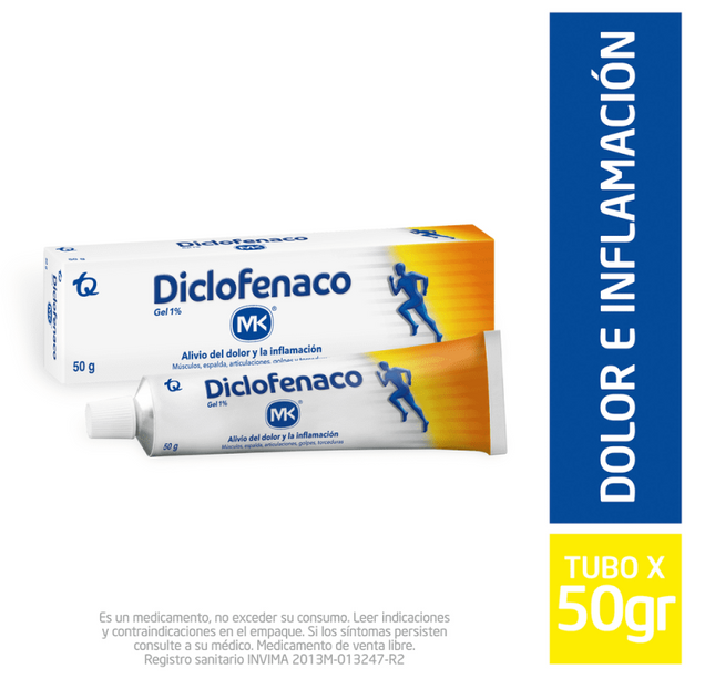 Diclofenaco 1 Gel 50 Gr Mk
