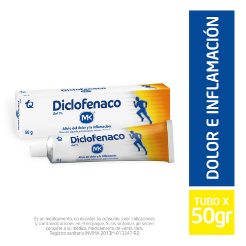 Diclofenaco 1 Gel 50 Gr Mk