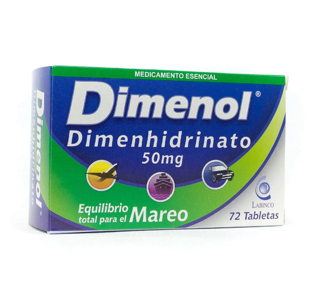 Dimenol 50 Mg 72 Tabletas