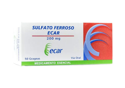 Sulfato Ferroso 200 Mg 50 Grageas Ec