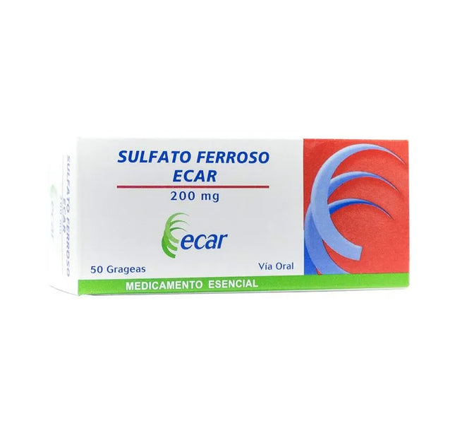 Sulfato Ferroso 200 Mg 50 Grageas Ec