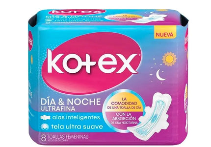 Toalla Kotex Dia Noche Ultrafina 8 Und