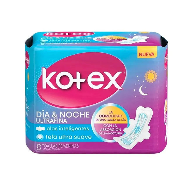 Toalla Kotex Dia Noche Ultrafina 8 Und