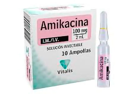 Amikacina 100 Mg/2 Ml 10 Ampollas Vt