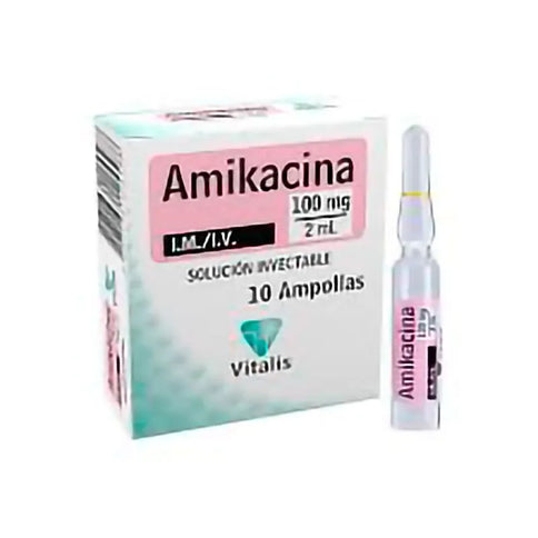 Amikacina 100 Mg/2 Ml 10 Ampollas Vt