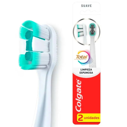 2 Cepillo Colgate Total Limpieza Espum Suave