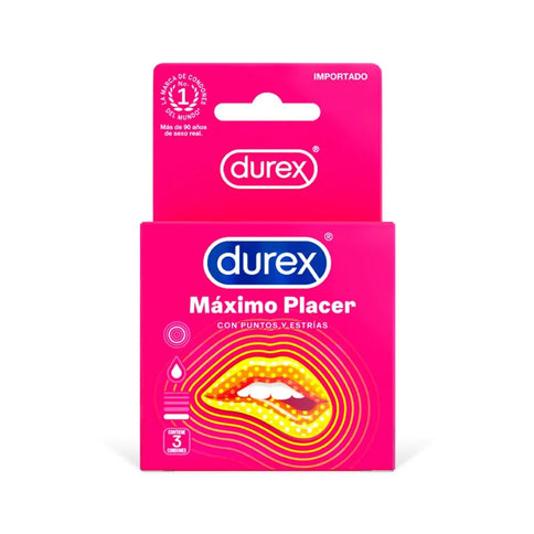 Preservat.Durex Maximo Placer 3 Unidades