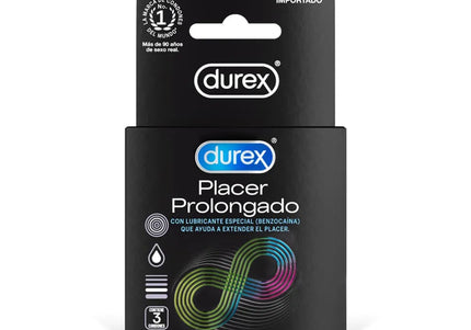 Preservativo Durex Placer Prolongado 3 Unidades