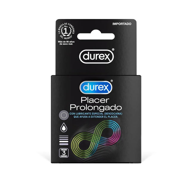 Preservativo Durex Placer Prolongado 3 Unidades