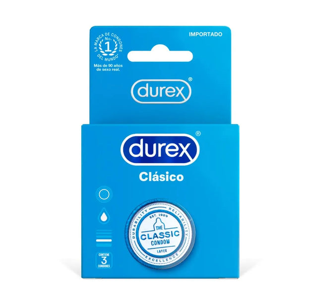 Preservativo Durex Clasico 3 Unidades