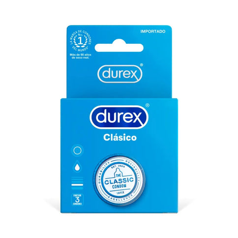 Preservativo Durex Clasico 3 Unidades