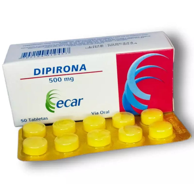 Dipirona 500 Mg 50 Tabletas Ecar