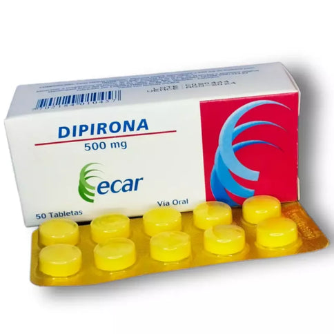 Dipirona 500 Mg 50 Tabletas Ecar