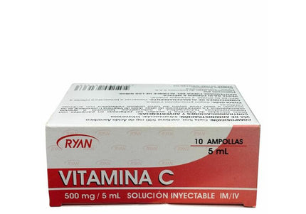 Vitamina C 500 Mg 5 Ml Ampolla Ryan 10 Ampollas
