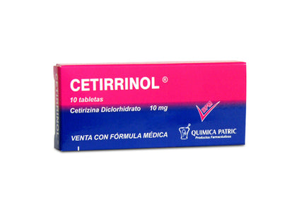 Cetirrinol 10 Mg 10 Tabletas