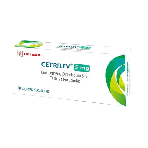 Cetrilev (Levocetirizina) 5 Mg 30 Tabletas
