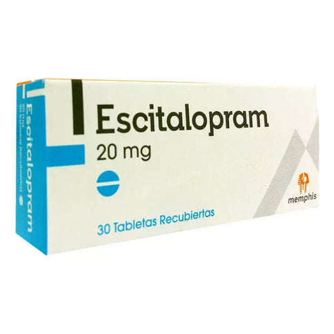 Escitalopram 20 Mg 30 Tabletas Recubiertas