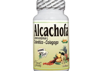 Alcachofa 500 Mg 50 Capsulas Freshly+25 Capsulas