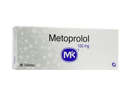 Metoprolol 100 Mg 30 Tabletas Mk