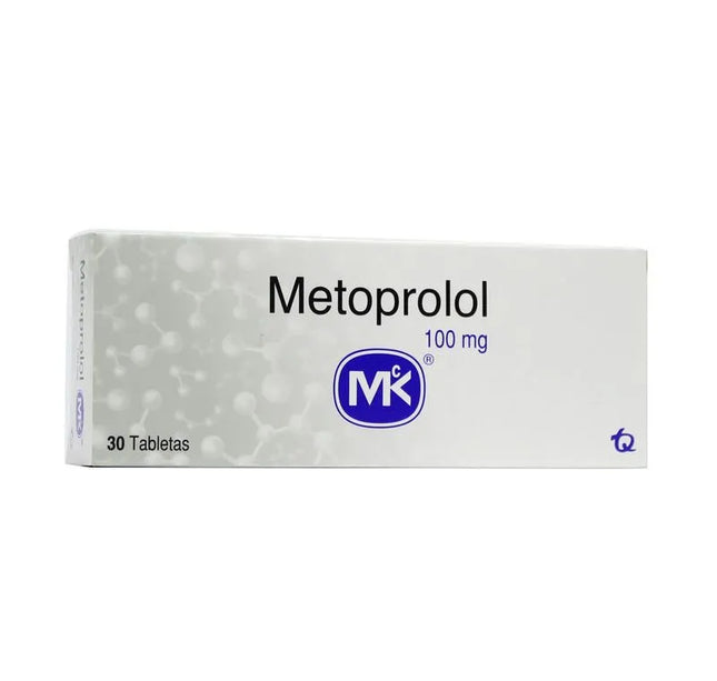 Metoprolol 100 Mg 30 Tabletas Mk